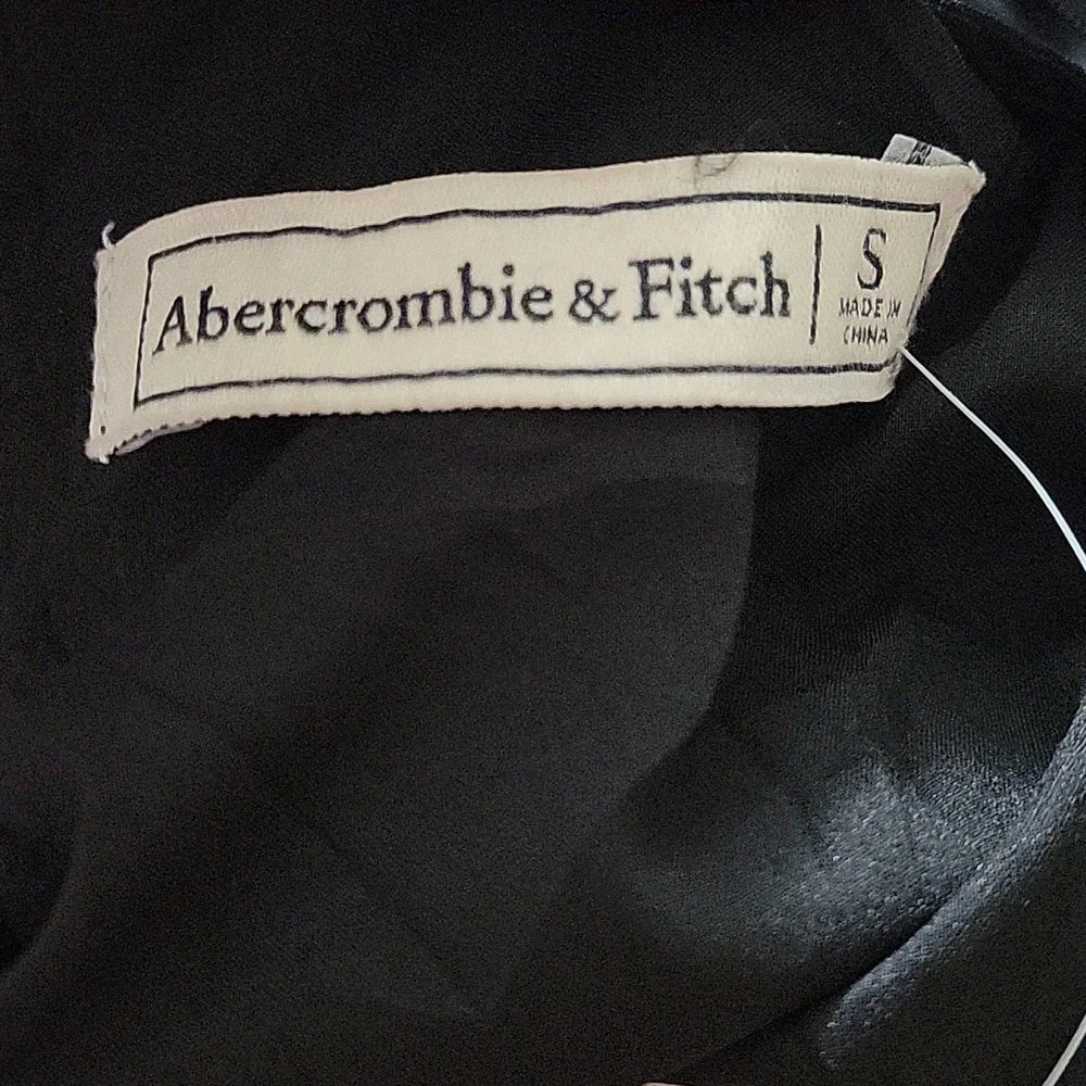 Abercrombie & Fitch Women's S Black Maxi Dress Pleated Spaghetti Strap N…